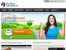 Tablet Screenshot of itsfasttrafficschool.com